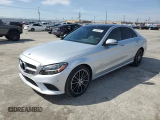 2021 Mercedes-Benz C 300 with VIN W1KWF8DB9MR605631, listed as a Copart auction lot 46062995 with 23,165 mi miles and Salvage Title. Bid and sale history available at carsss.com. Image 1.