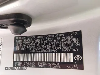 2011 Toyota Prius I with VIN JTDKN3DU8B0251960, listed as a IAAI auction lot 41413533 with 132,094 mi miles and . Bid and sale history available at DreamBid. Image 9.