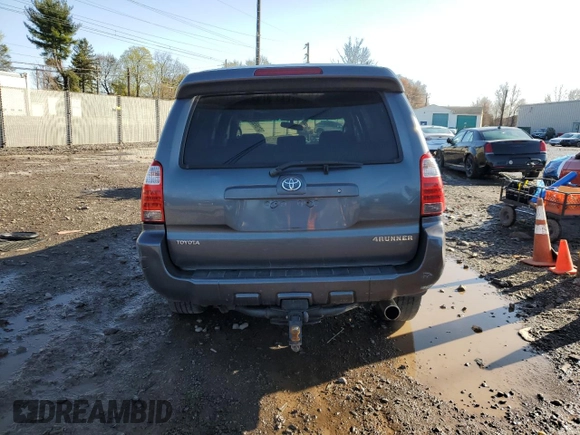 2007 Toyota 4Runner SR5 with VIN JTEBT14R470066202, listed as a Copart auction lot 52189585 with 282,632 mi miles and Salvage Title. Bid and sale history available at DreamBid. Image 6.
