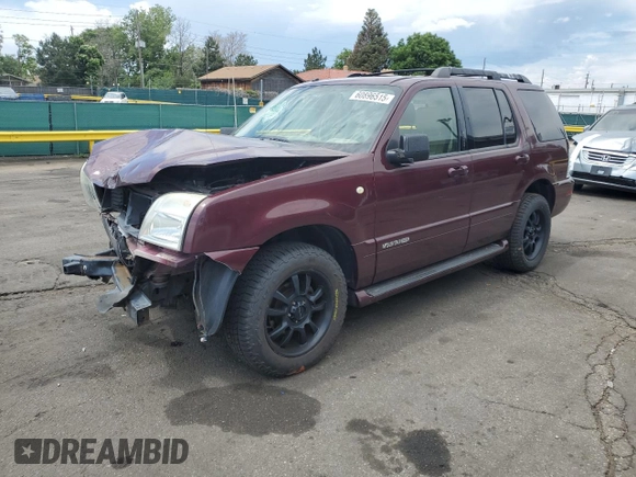 2007 Mercury Mountaineer Premier with VIN 4M2EU48867UJ07109, listed as a Copart auction lot 60896515 with 164,943 mi miles and Non repairable. Bid and sale history available at DreamBid. Image 1.