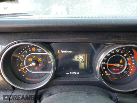 2020 Jeep Wrangler Unlimited Sahara with VIN 1C4HJXEG0LW301545, listed as a Copart auction lot 59279085 with 94,890 mi miles and Salvage title. Bid and sale history available at DreamBid. Image 9.
