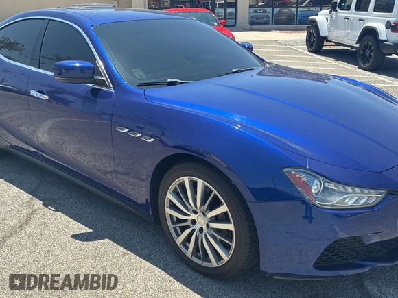 2016 Maserati Ghibli with VIN ZAM57XSA0G1173808, listed as a Copart auction lot 62913645 with 70,097 mi miles and Clean title. Bid and sale history available at DreamBid. Image 1.