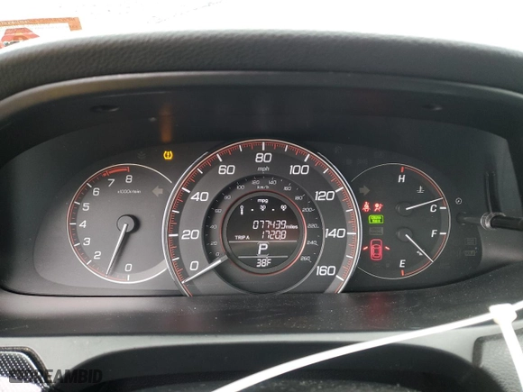 2014 Honda Accord Sedan Sport with VIN 1HGCR2F52EA269900, listed as a Copart auction lot 52125545 with 77,439 mi miles and Salvage Title. Bid and sale history available at carsss.com. Image 9.