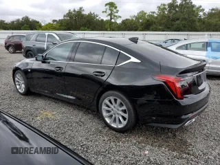 2024 Cadillac CT5 Luxury with VIN 1G6DM5RK1R0106920, listed as a Copart auction lot 74776684 with 5,501 mi miles and Salvage title. Bid and sale history available at DreamBid. Image 2.