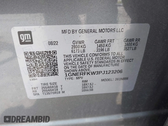 2023 Chevrolet Traverse LS z VIN 1GNERFKW3PJ123206, wystawiony jako IAAI lot #42564419 z przebiegiem 43 735 mil mil oraz . Historia ofert i sprzedaży dostępna na DreamBid. Obrazek 9.