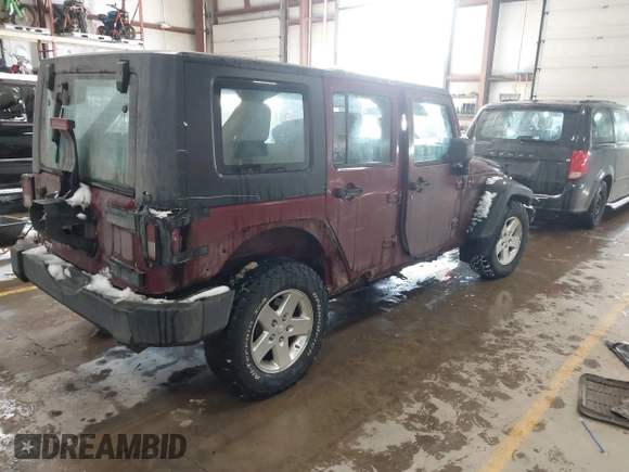 2009 Jeep Wrangler Unlimited X with VIN 1J4GZ39159L718649, listed as a IAAI auction lot 41395033 with 289,574 mi miles. Bid and sale history available at carsss.com. Image 4.