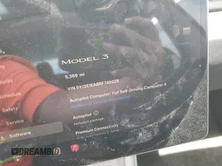 2024 Tesla Model 3 z VIN 5YJ3E1EA8RF749228, wystawiony jako Copart lot #54073925 z przebiegiem 5 369 mil mil oraz Szkoda całkowita • Salvage title. Historia ofert i sprzedaży dostępna na DreamBid. Obrazek 9.