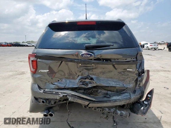 2018 Ford Explorer Sport with VIN 1FM5K8GT7JGB54689, listed as a Copart auction lot 59528925 with 53,018 mi miles and Salvage title. Bid and sale history available at DreamBid. Image 6.