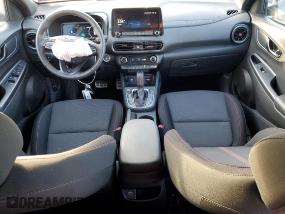 2023 Hyundai Kona N Line with VIN KM8K3CA37PU995837, listed as a Copart auction lot 85757014 with 4,275 mi miles and Salvage Title. Bid and sale history available at carsss.com. Image 8.