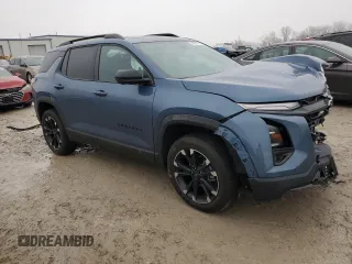 2025 Chevrolet Equinox AWD RS z VIN 3GNAXTEG9SL126104, wystawiony jako Copart lot #43337995 z przebiegiem 5 348 mil mil oraz Szkoda całkowita • Salvage title. Historia ofert i sprzedaży dostępna na DreamBid. Obrazek 4.