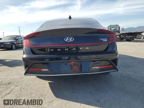 2020 Hyundai Sonata Hybrid Blue with VIN KMHL24JJ0LA014027, listed as a Copart auction lot 49980905 with 116,897 mi miles and Clean Title. Bid and sale history available at carsss.com. Image 6.