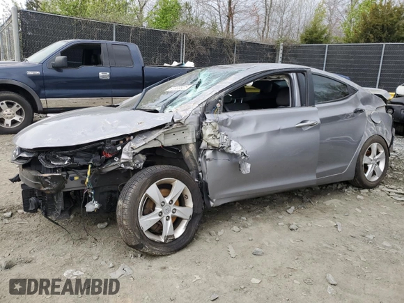 2013 Hyundai Elantra Limited with VIN KMHDH4AE3DU550699, listed as a Copart auction lot 51569925 with 257,212 mi miles and Salvage Title. Bid and sale history available at carsss.com. Image 1.