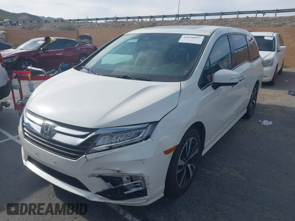 2018 Honda Odyssey Elite with VIN 5FNRL6H90JB024046, listed as a IAAI auction lot 42020880 with 45,536 mi miles. Bid and sale history available at carsss.com. Image 17.