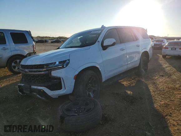 2022 Chevrolet Tahoe Commercial z VIN 1GNSCLED9NR248304, wystawiony jako Copart lot #84294364 z przebiegiem Nie podano mil oraz Czysty tytuł • Clean title. Historia ofert i sprzedaży dostępna na DreamBid. Obrazek 1.