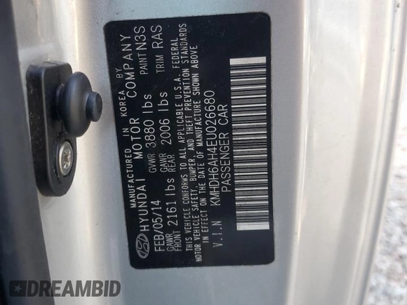 2014 Hyundai Elantra Coupe with VIN KMHDH6AH4EU026680, listed as a Copart auction lot 77350814 with 104,828 mi miles and Salvage Title. Bid and sale history available at carsss.com. Image 14.