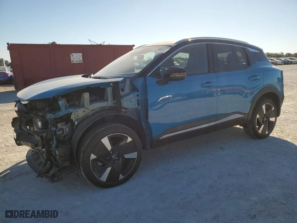 2025 Nissan Kicks SR with VIN 3N8AP6DA3SL311003, listed as a Copart auction lot 83018884 with 409 mi miles and Salvage Title. Bid and sale history available at carsss.com. Image 1.