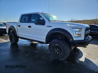2017 Ford F-150 XL with VIN 1FTEW1EF2HKD75671, listed as a Copart auction lot 53381515 with 133,967 mi miles and Salvage Title. Bid and sale history available at carsss.com. Image 4.