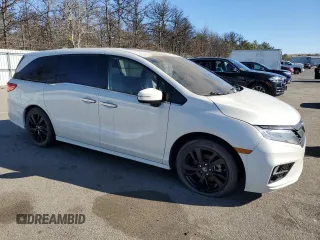 2019 Honda Odyssey Elite with VIN 5FNRL6H98KB004399, listed as a Copart auction lot 43932075 with 35,843 mi miles and Salvage Title. Bid and sale history available at DreamBid. Image 4.