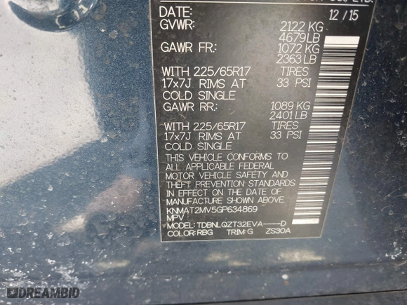 2016 Nissan Rogue S with VIN KNMAT2MV5GP634869, listed as a IAAI auction lot 41881414 with 77,197 mi miles. Bid and sale history available at carsss.com. Image 9.