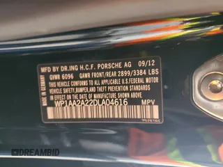 2013 Porsche Cayenne z VIN WP1AA2A22DLA04616, wystawiony jako Copart lot #56727615 z przebiegiem 43 782 mil mil oraz Szkody całkowita. Historia ofert i sprzedaży dostępna na DreamBid. Obrazek 13.