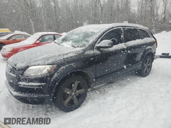 2015 Audi Q7 3.0T Vorsprung Edition with VIN WA1WGCFE0FD001297, listed as a Copart auction lot 43398965 with 136,498 mi miles and Salvage Title. Bid and sale history available at carsss.com. Image 1.