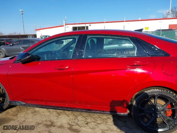2024 Hyundai Elantra N with VIN KMHLW4DK5RU022852, listed as a IAAI auction lot 41654193 with NaN miles. Bid and sale history available at carsss.com. Image 14.