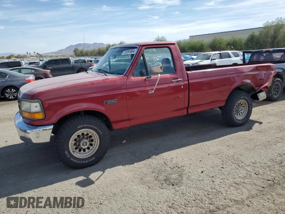 1994 Ford F-250 with VIN 1FTEF25Y9RLA77489, listed as a Copart auction lot 75761834 with 318,068 mi miles and Salvage Title. Bid and sale history available at DreamBid. Image 1.