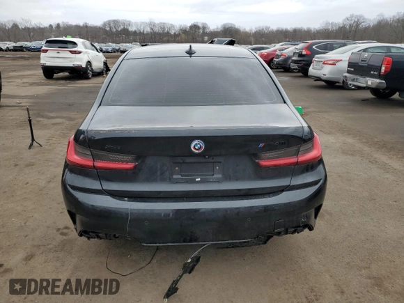 2020 BMW 3 Series M340i xDrive with VIN WBA5U9C01LFH09435, listed as a Copart auction lot 47883435 with Not Provided miles and Salvage Title. Bid and sale history available at DreamBid. Image 6.