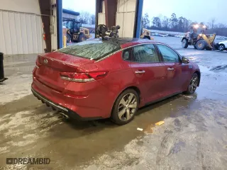 2019 Kia Optima S with VIN 5XXGT4L39KG372182, listed as a Copart auction lot 44766205 with 136,507 mi miles and Salvage Title. Bid and sale history available at carsss.com. Image 3.