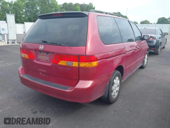 2002 Honda Odyssey EX with VIN 5FNRL18622B016265, listed as a IAAI auction lot 42294568 with 231,703 mi miles and . Bid and sale history available at DreamBid. Image 4.