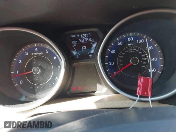 2013 Hyundai Elantra GLS with VIN KMHDH4AE4DU527562, listed as a IAAI auction lot 41848081 with 59,783 mi miles and . Bid and sale history available at DreamBid. Image 7.
