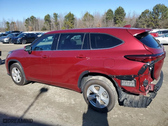 2021 Toyota Highlander L with VIN 5TDBZRBH9MS529973, listed as a Copart auction lot 88683845 with 40,365 mi miles and Salvage Title. Bid and sale history available at carsss.com. Image 2.