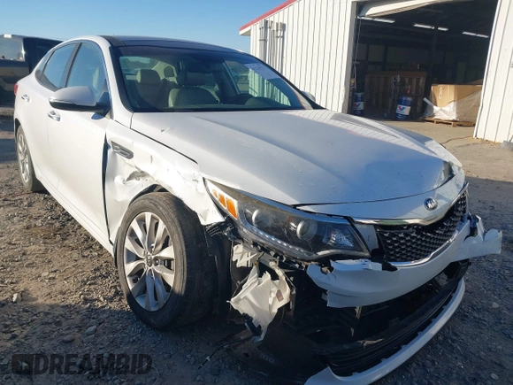 2016 Kia Optima EX with VIN 5XXGU4L36GG008399, listed as a IAAI auction lot 41239371 with 115,150 mi miles. Bid and sale history available at carsss.com. Image 1.