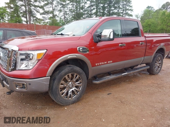 2018 Nissan Titan XD SV with VIN 1N6BA1F44JN550504, listed as a IAAI auction lot 41943693 with 1 mi miles. Bid and sale history available at carsss.com. Image 2.