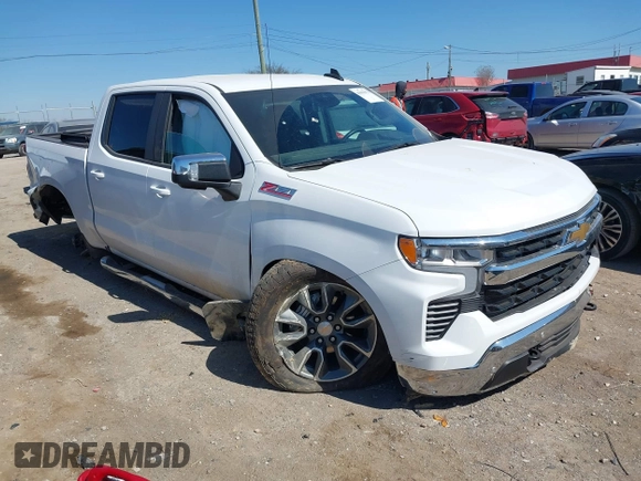2025 Chevrolet Silverado 1500 LT with VIN 2GCUKDED7S1126992, listed as a IAAI auction lot 41696975 with 5,459 mi miles and . Bid and sale history available at DreamBid. Image 1.