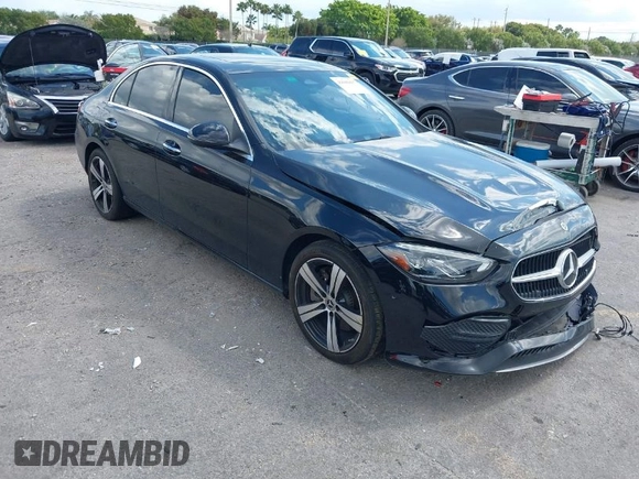 2024 Mercedes-Benz C 300 with VIN W1KAF4GB5RR157376, listed as a IAAI auction lot 41690417 with 19,223 mi miles and . Bid and sale history available at DreamBid. Image 1.