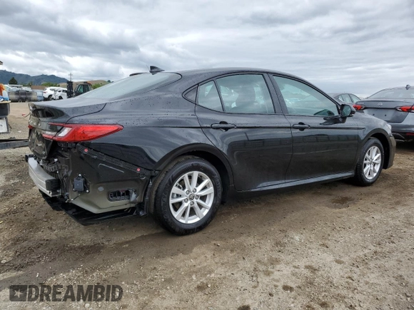 2025 Toyota Camry LE with VIN 4T1DAACK8SU099417, listed as a Copart auction lot 54768505 with 3,859 mi miles and Clean Title. Bid and sale history available at DreamBid. Image 3.