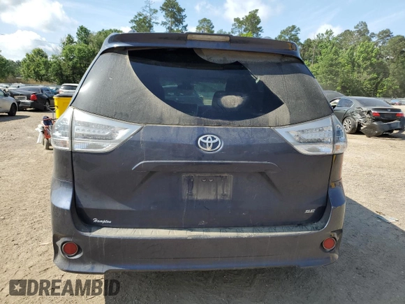 2020 Toyota Sienna SE with VIN 5TDXZ3DC9LS072925, listed as a Copart auction lot 56758795 with 55,593 mi miles and Salvage title. Bid and sale history available at DreamBid. Image 6.