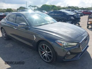 2020 Genesis G70 3.3T with VIN KMTG34LE8LU050941, listed as a IAAI auction lot 41676221 with 36,528 mi miles. Bid and sale history available at carsss.com. Image 1.
