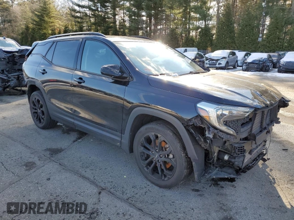 2019 GMC Terrain SLE with VIN 3GKALTEX8KL298018, listed as a Copart auction lot 41871205 with 76,169 mi miles and Salvage Title. Bid and sale history available at carsss.com. Image 4.