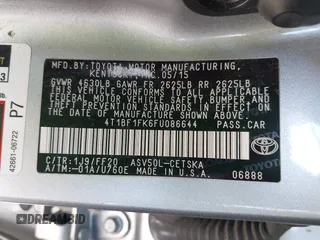 2015 Toyota Camry XLE with VIN 4T1BF1FK6FU086644, listed as a IAAI auction lot 42034189 with 154,861 mi miles and . Bid and sale history available at DreamBid. Image 9.