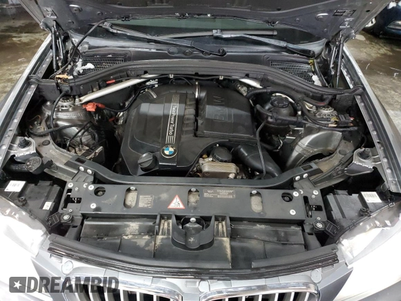2013 BMW X3 xDrive35i with VIN 5UXWX7C54DL982186, listed as a Copart auction lot 89326175 with 136,622 mi miles and Salvage Title. Bid and sale history available at DreamBid. Image 11.