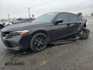 2023 Honda Civic Sedan Sport with VIN 2HGFE2F54PH529727, listed as a Copart auction lot 48689865 with 46,444 mi miles and Salvage Title. Bid and sale history available at carsss.com. Image 1.