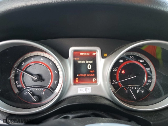 2016 Dodge Journey SXT with VIN 3C4PDDBG3GT216734, listed as a Copart auction lot 81521994 with 116,135 mi miles and Salvage Title. Bid and sale history available at carsss.com. Image 9.