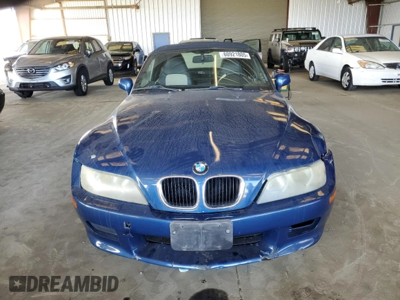2000 BMW Z3 2.5 with VIN 4USCH9342YLG04259, listed as a Copart auction lot 60921805 with 150,679 mi miles and Salvage title. Bid and sale history available at DreamBid. Image 5.