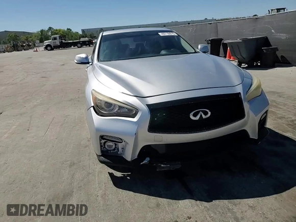 2014 Infiniti Q50 Sport with VIN JN1BV7AP5EM689471, listed as a Copart auction lot 49716815 with 110,461 mi miles and Salvage Title. Bid and sale history available at DreamBid. Image 13.