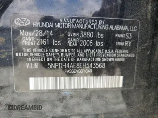 2014 Hyundai Elantra SE z VIN 5NPDH4AE8EH543568, wystawiony jako Copart lot #61287155 z przebiegiem 220 092 mil mil oraz Czysty tytuł • Clean title. Historia ofert i sprzedaży dostępna na DreamBid. Obrazek 12.