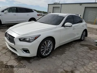 2023 Infiniti Q50 Luxe with VIN JN1EV7BR1PM540930, listed as a Copart auction lot 54429375 with 17,855 mi miles and Salvage title. Bid and sale history available at DreamBid. Image 1.