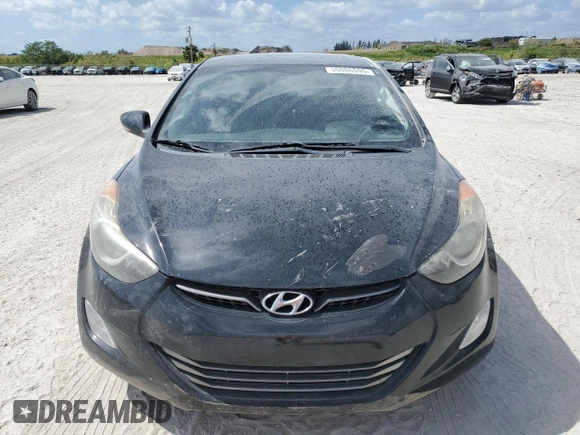 2013 Hyundai Elantra Limited with VIN KMHDH4AE4DU690826, listed as a Copart auction lot 55066595 with 75,059 mi miles and Salvage Title. Bid and sale history available at DreamBid. Image 5.
