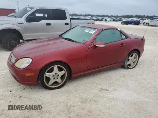 2001 Mercedes-Benz SLK-Class with VIN WDBKK65FX1F182919, listed as a Copart auction lot 76783614 with Not Provided miles and Non Repairable. Bid and sale history available at carsss.com. Image 1.